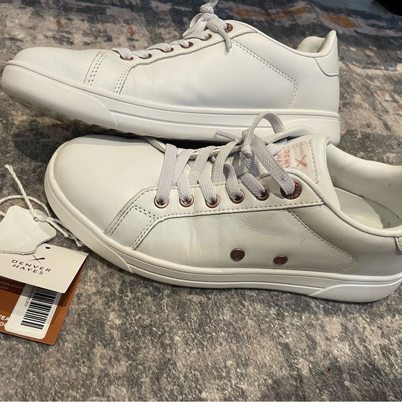 DENVER HAYES | Lesther White Casual Sneakers Size 8 - Picture 10 of 10